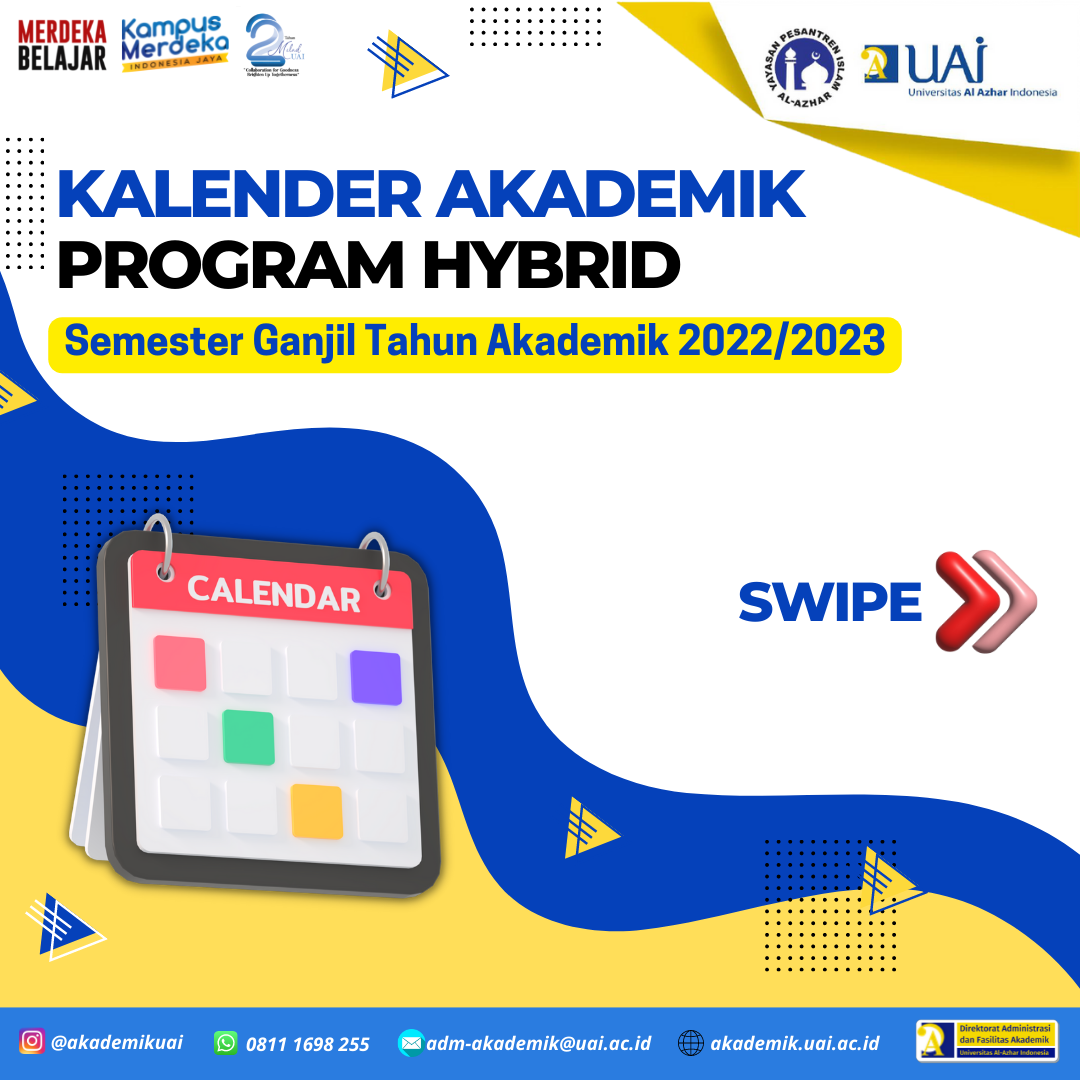 Kalender Akademik Program Hybrid Semester Ganjil Tahun Akademik 2022/2023